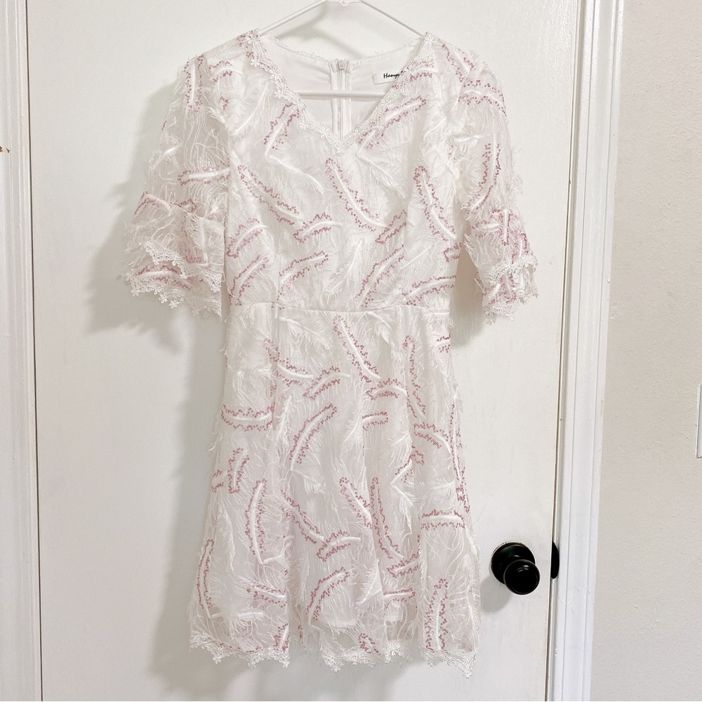 Women Pretty White A-line Dress
